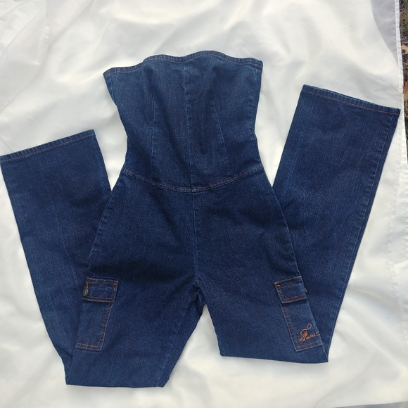 fubu denim jumpsuit